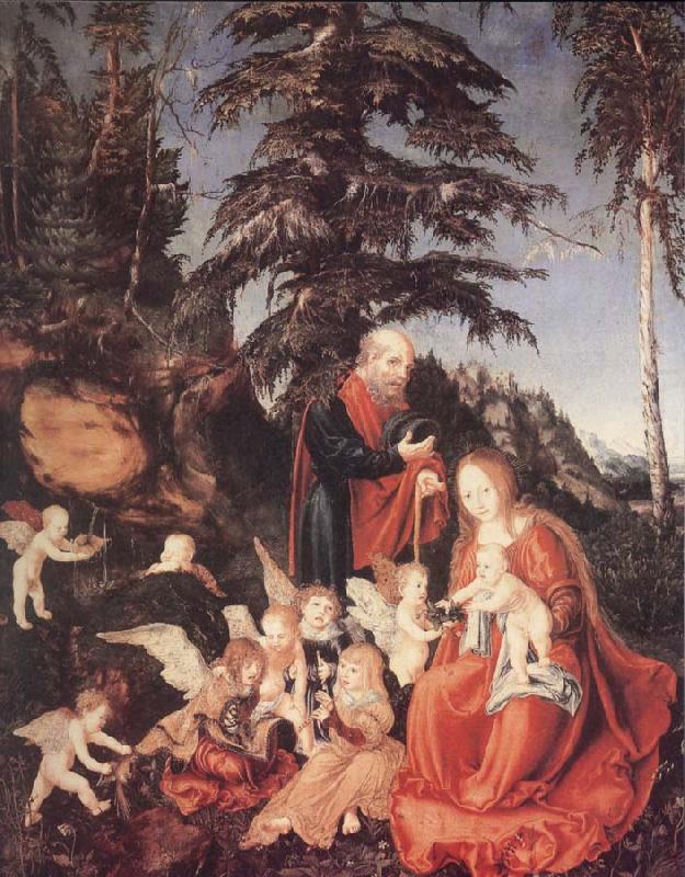 Lucas Cranach the Elder Rest on the fligt inth the Egypt china oil painting image